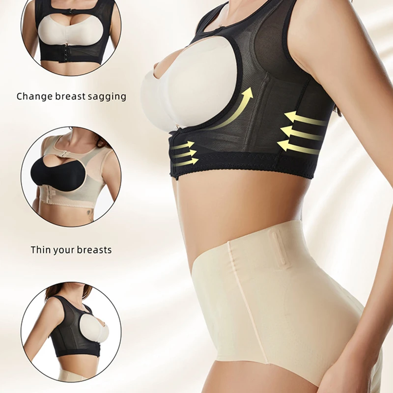 Upper Bra Shaper for Women Post-Surgical Tops Arm Compression Sleeves Slimming Shapewear Humpback Posture Corrector Body Shapers