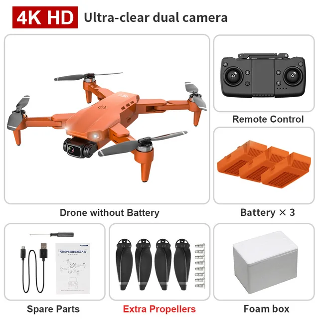 2020 New L900 GPS Drone 4K With Camera Anti-Shake Foldable Helicopter RC Quadcopter Dron Brushless Motor Professional Drones