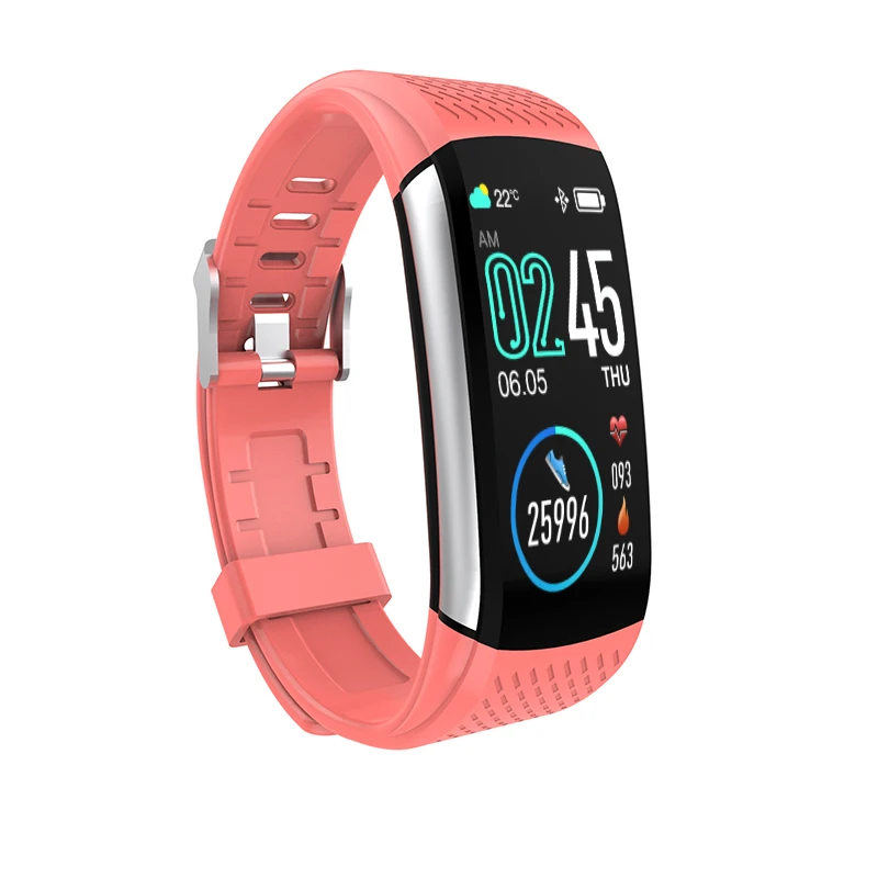 PINK ECG PPG здоровье Смарт фитнес спортивный браслет кровяное давление монитор сердечного ритма водонепроницаемые часы для Xiaomi huawei Honor - Цвет: PINK