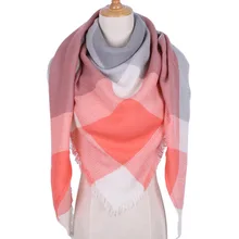 Зимний Теплый Женский тёплый шарф-шаль, женский платок из пашмины, шерстяной шарф, длинный зимний шарф для женщин