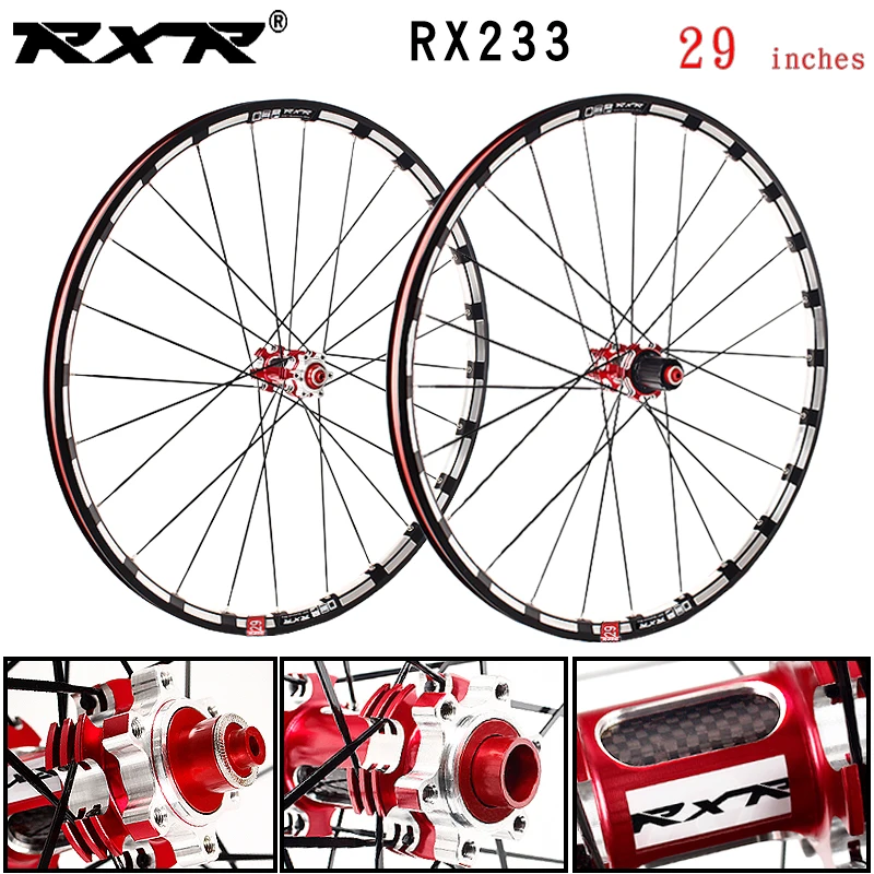 RXR 2" RX233 колеса Углеродные ступицы диски для горных велосипедов тормоза 5 подшипники колеса велосипеда Наборы горный велосипед 7-11Speed через ось/дисковый тормоз для горного велосипеда колеса