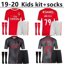 Benfica детское футбольное Джерси 19 20 HOME Out JOAO FELIX RAFA Pizzi Salvio Raul Jimenez Детская футбольная рубашка dhl sjip