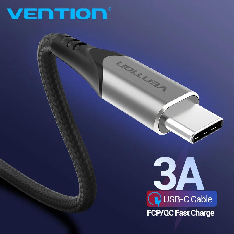 Кабель Vention USB Type C 3A зарядный кабель для Samsung S10 S9/Xiaomi mi9 10 pro/Huawei мобильный телефон 3