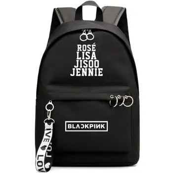 

KPOP Super Blackpink backpack Fashion Fans School bag casual large capacity Travel bag print travel student Mochila Outside Bags
