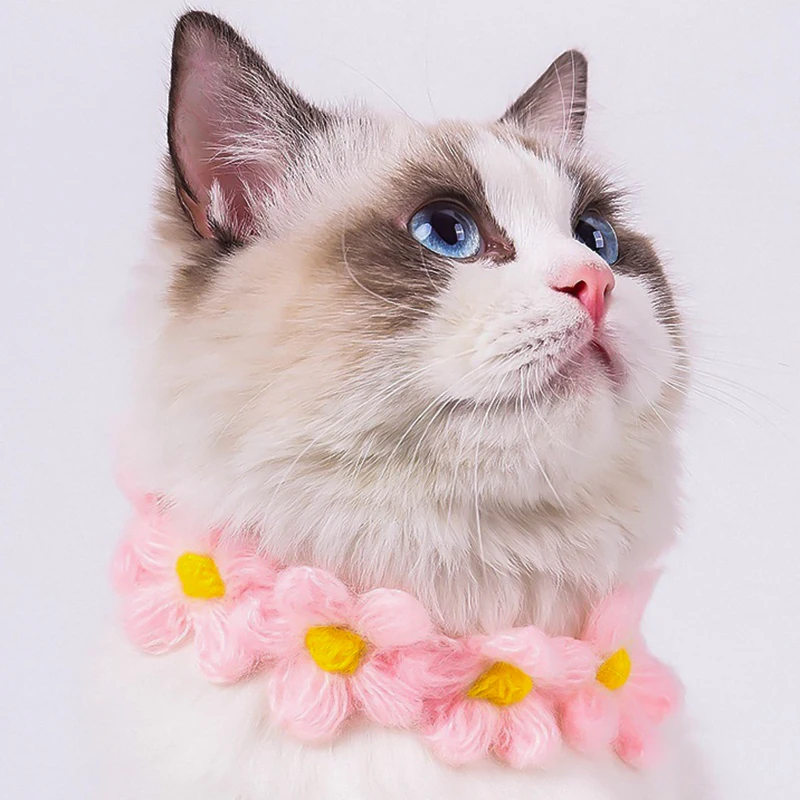 Ошейник кошек цветов декоративный ошейник и собак ручной работы Тедди для щенков