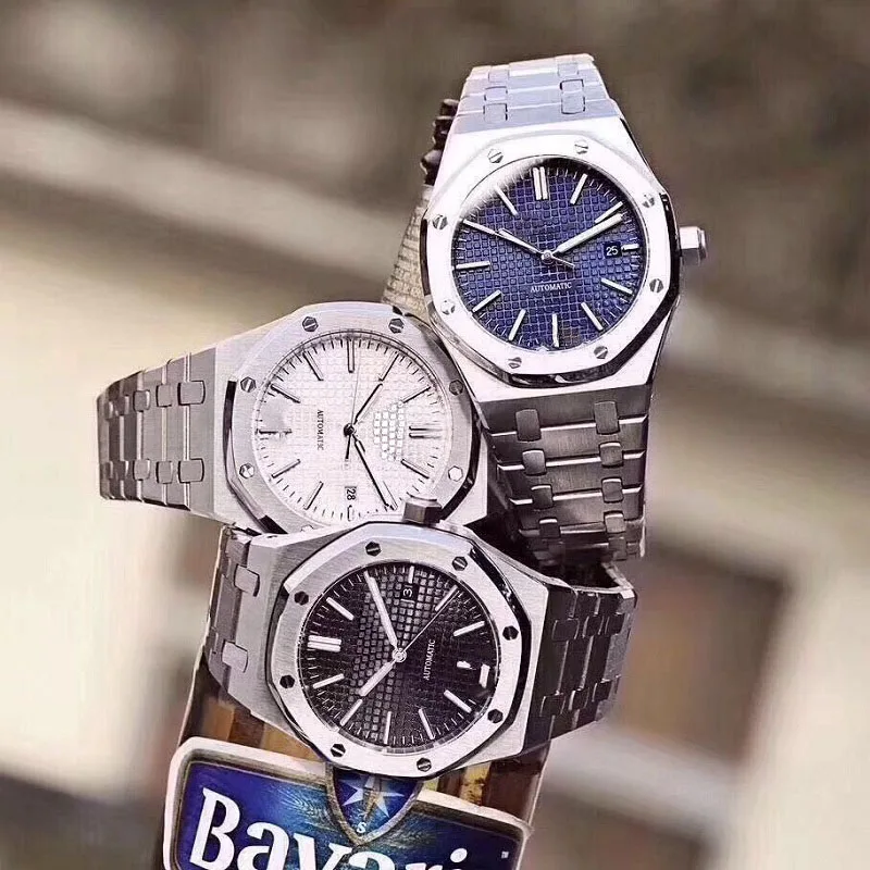 

Audemars Gold Watch Men Royal AAA Oak Automatic Mechanical Self Wind Luminous Date Stainless Steel Sapphire Crystal Waterproof