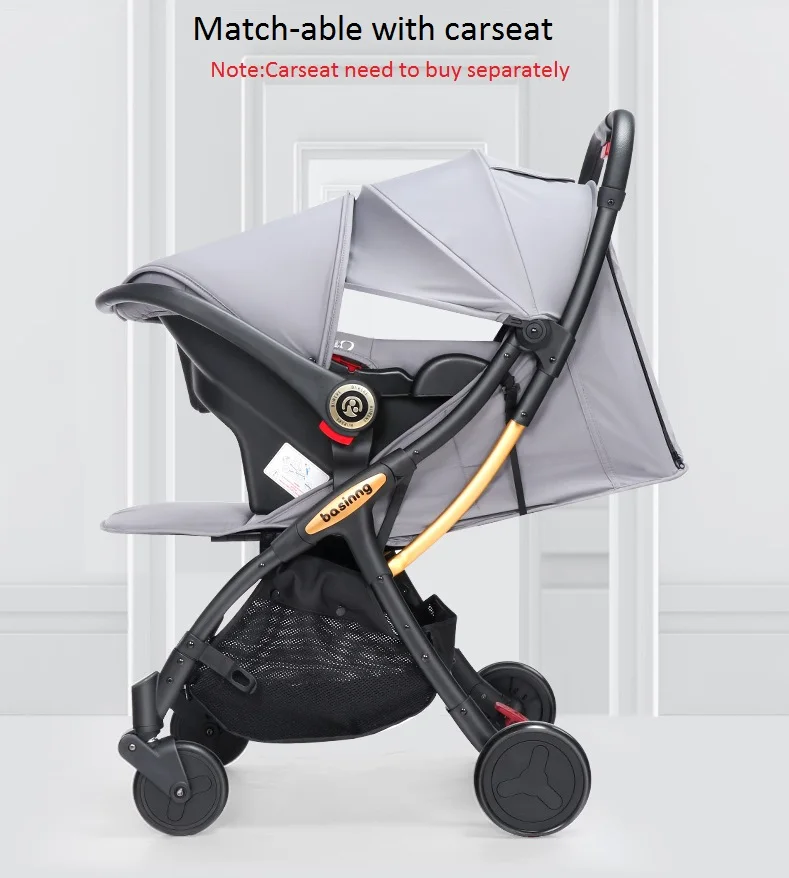 Портативная складная детская коляска, kinderwgen, откидывающийся в комплекте для новорожденных, Автоматическое Складывание, светильник для посадки на самолете
