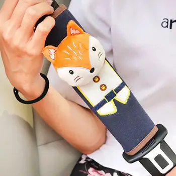 

Cute Cartoon Animals Car Seat Belt Shoulder Padding Guard Jacket Plush Toy Children Safety Cover Shoulder Triangle