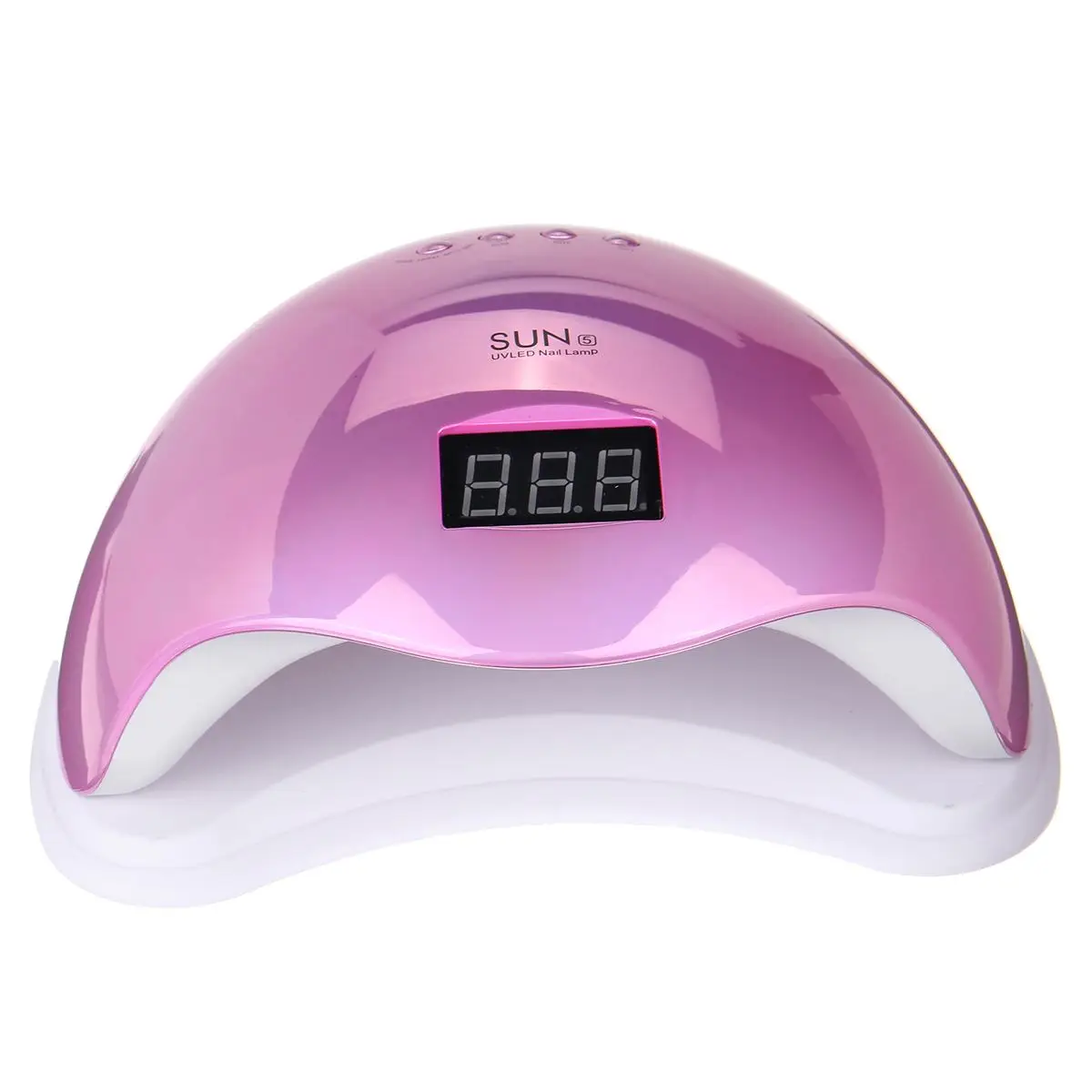 48W 4 Speed Automatic Nail Dryer Machine 24 UV/LED Dual Light Beads Gel C-uring Polishing Timing Lamp - Цвет: Розовый