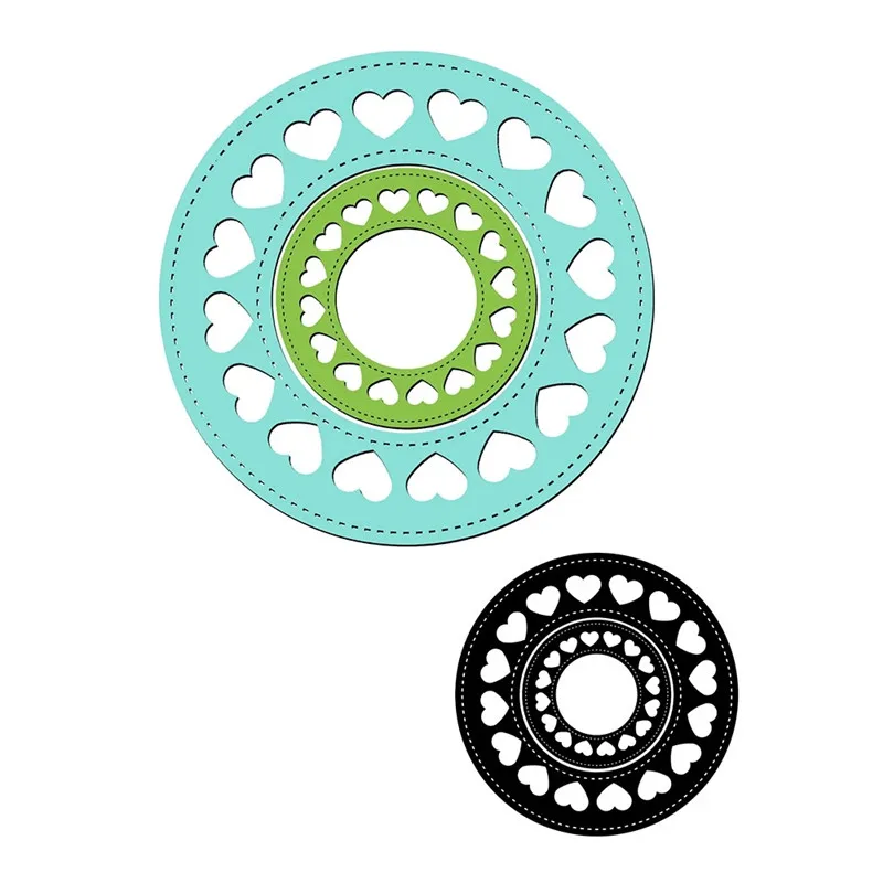 

InLoveArts Nesting Dies Stitched Heart Round Frame Metal Cutting dies Scrapbooking Nouveau Arrivage 2019 Die Cut Fustelle+