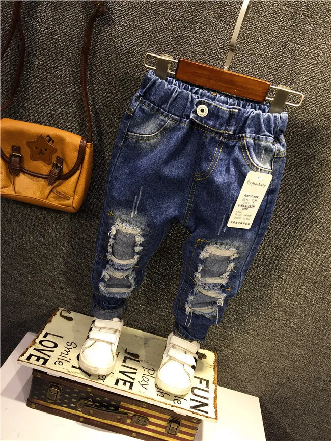 Сезон весна-осень; детская одежда; стиль; модные детские джинсы с ...