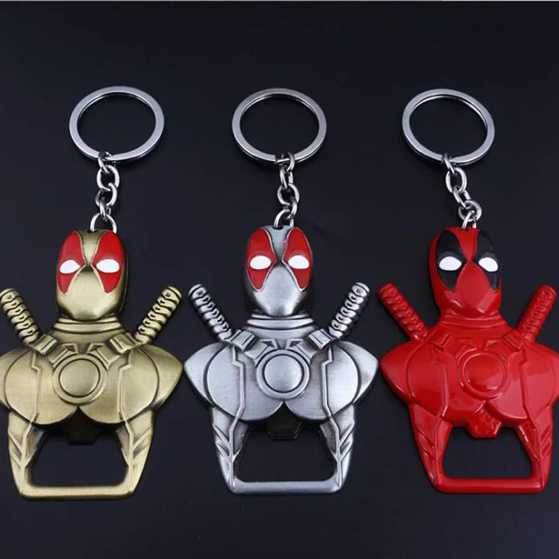 20 шт./лот, модные ювелирные изделия, брелок с супергероями комиксов Marvel, двойные ножи, Дэдпул, брелок для мужчин, модный автомобильный брелок