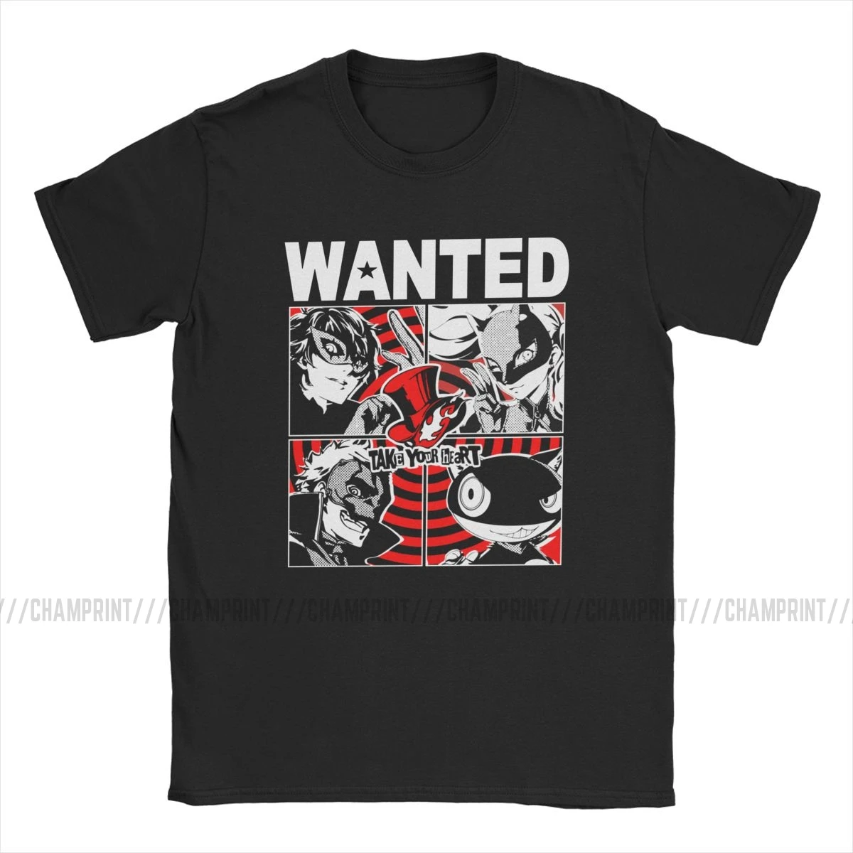 Мужская футболка «The Most Wanted Phantom groves Of Hearts Persona 5», хлопковая футболка с коротким рукавом, 6XL