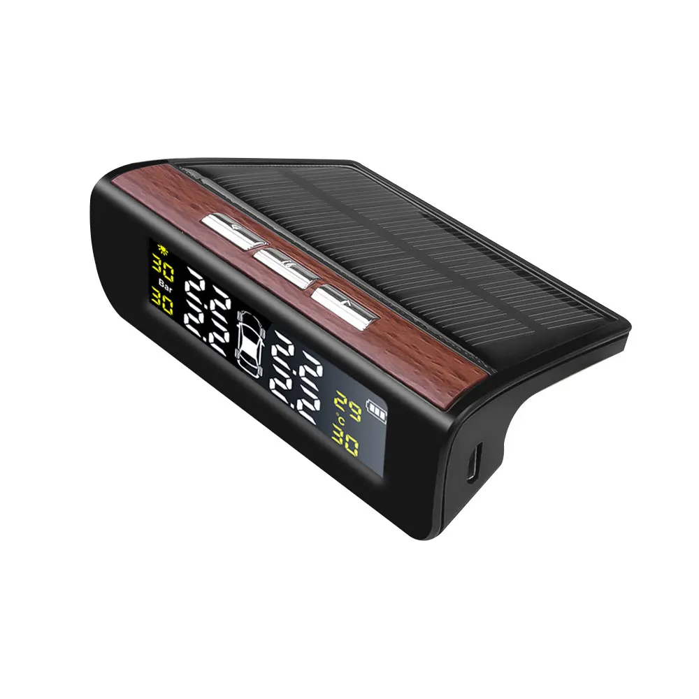 4 шт. датчик давления в шинах автомобильная система контроля давления в шинах Солнечная энергия TPMS контроль давления в шинах
