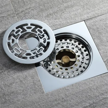 

Copper Electroplated Large Flow Deodorizing Pest Control Washing Machine Floor Drain Manufacturers Direct Selling HIDL027