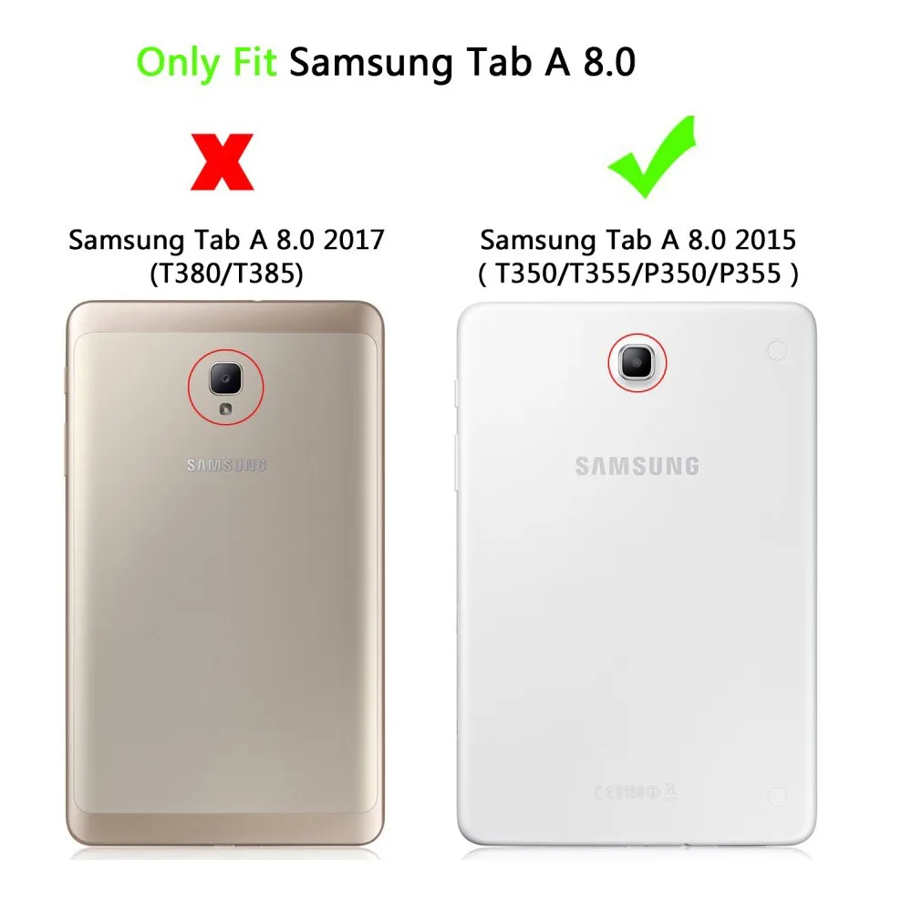 8.0'' Magnetic Coque for Samsung Galaxy Tab A 8.0 (2015) T350 T355 Case Smart Auto-Sleep PU Leather For Samsung T350 T355 Case 2