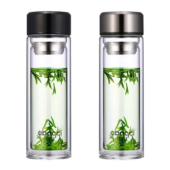 

Glass Double-layer Glass Transparent Anti-scalding Filter Tea Cup Men and Women Water Cup Portable Creative Cup Custom Thermos