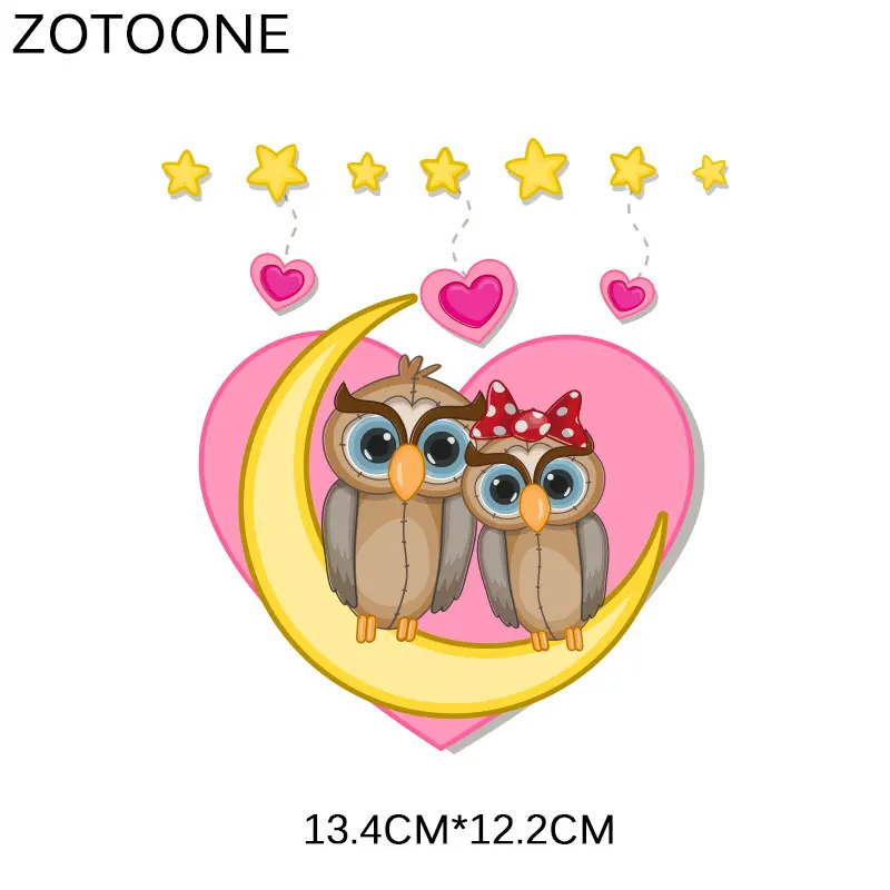 ZOTOONE Милая музыкальная нашивка в виде совы, наклейки в виде животных, железные наклейки для одежды, футболки, аксессуары, аппликация, сделай сам, теплопередача G