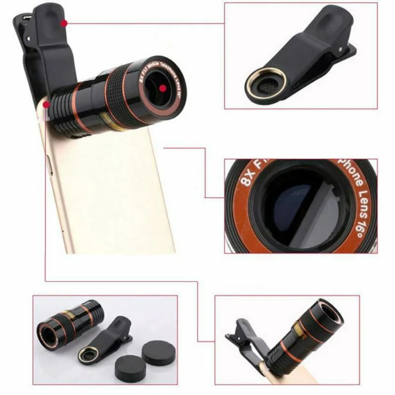 Новая практичная 12x Оптический зум объектив телескопа Монокуляр для мобильного сотового телефона Камера для игры/концертов/Туризм
