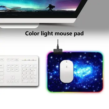 

RGB Desktop Mouse Pad Rubber Computer Notebook Gaming Mouse Mat Anti-slip Laptop Mousepad Mouse Pads
