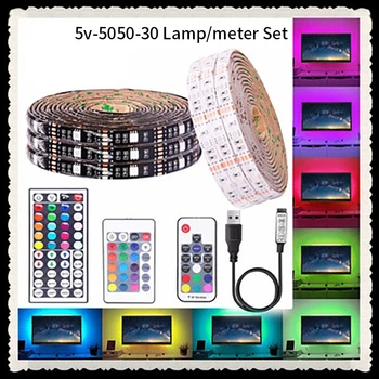 

LED Light Strip 5050 RGB 5V LED Light Strip Set Strip Home Computer Decoration 30 Light/meter USB APP TV Background Decoration