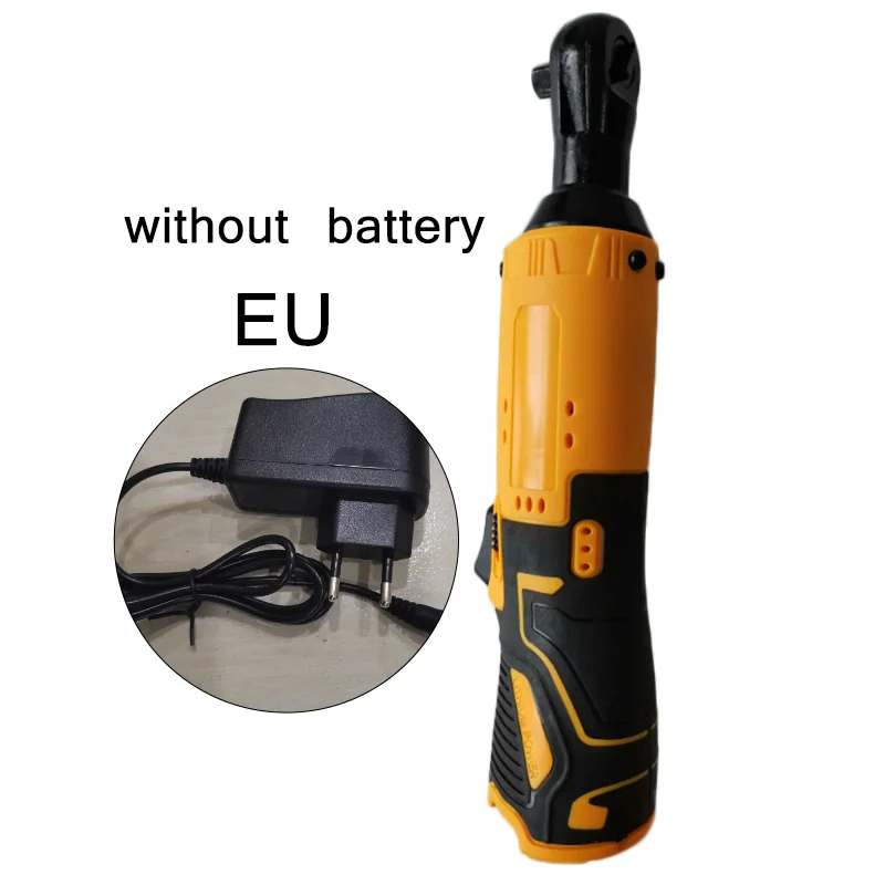 Беспроводной электрический ключ с трещоткой 12 В литий-ионный аккумулятор зарядное устройство комплект 1/" Привод 280 об/мин светодиодный светильник UK/US/EU/AU - Цвет: EU Without Battery
