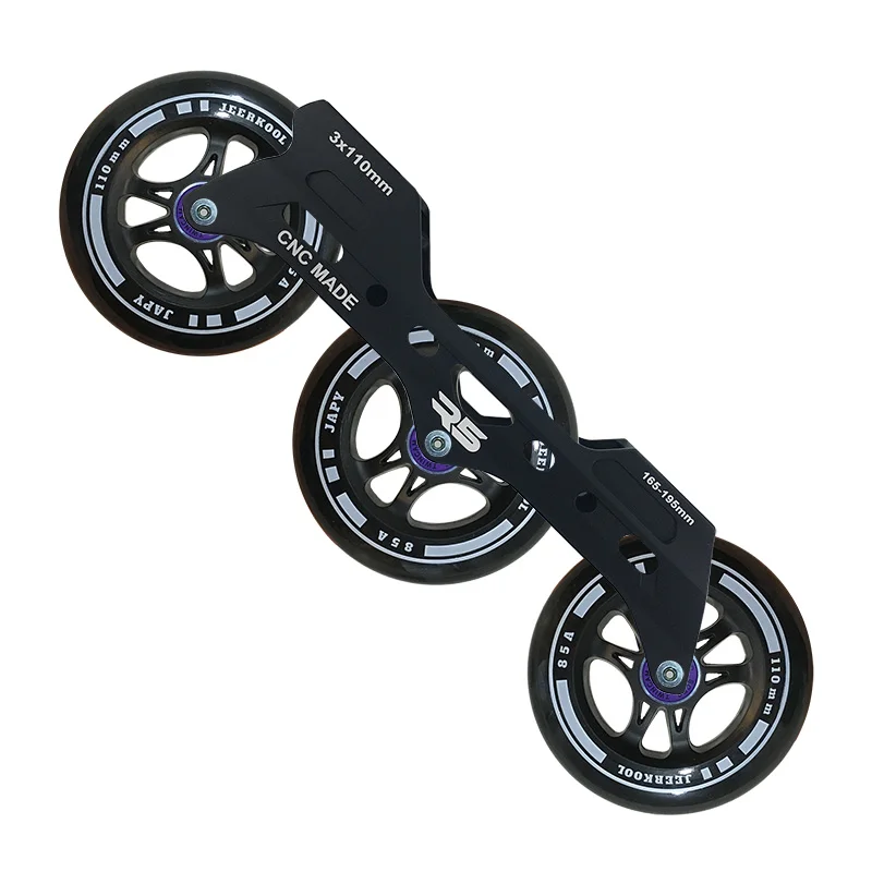 R5 Equidistant 3x110 mm Inline Speed Skates Base 150-195 mm CNC Frame with PU Wheel Plate for Racing FSK Roller Skating Boots