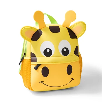 2023 Hot Children Backpacks 3D Giraffe Design Girl Boys School Bags Toddler Kids Neoprene Schoolbag Kindergarten Cartoon Pouch 1
