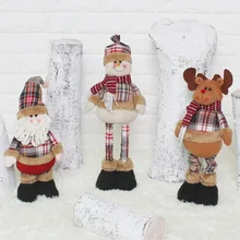Большие Рождественские куклы выдвижной снеговик лося игрушка кукла рождественский подарок для ребенка орнамент с рождественской елкой рождественские украшения для дома