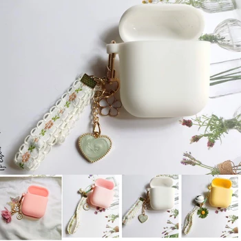 

HeadPhone Case For Xiaomi AirDots Pro case For Xiaomi Mi True /Air Lite cartoon Cover silicon flower keyring Earphone Case