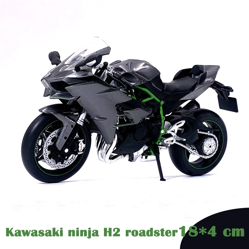 Оригинальный 1:12 Kawasaki Ninja H2 японский уличный Автомобиль Мотоцикл 18 см модель с