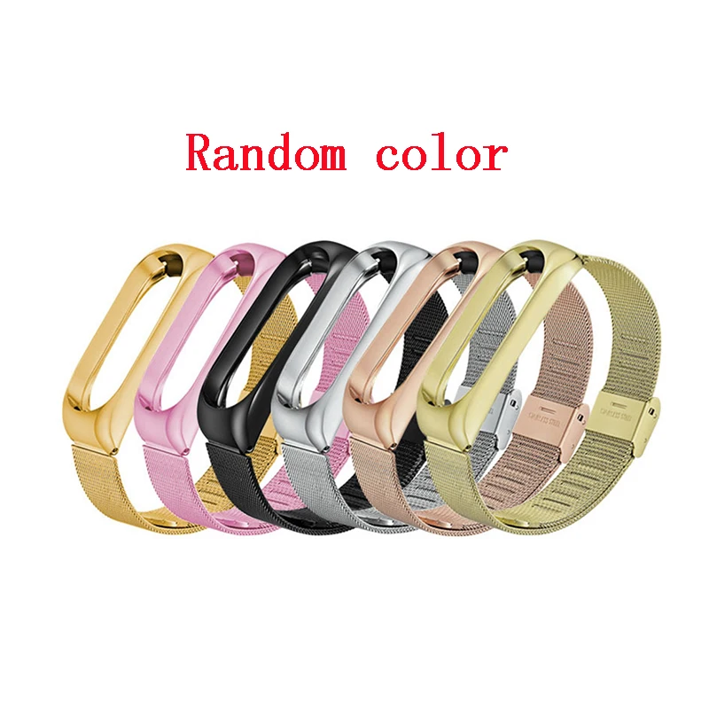 Random color 6 цветов наручный ремешок mi band 3 Браслет Смарт-часы mi Band 3 металлический браслет из нержавеющей стали для Xiao mi Band 3 ремешок для mi 3 - Цвет: Random color