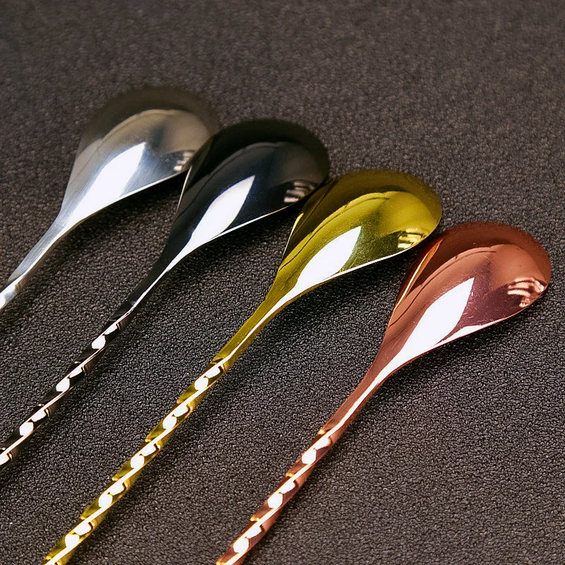 Stainless Steel Cocktail Bar Spoon Hoffman Drink Mixer Bar Stirring Mixing Spoon Stirrer