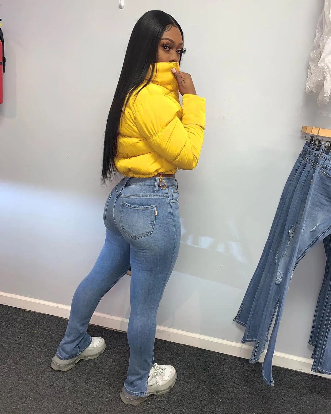 doudoune jaune femme