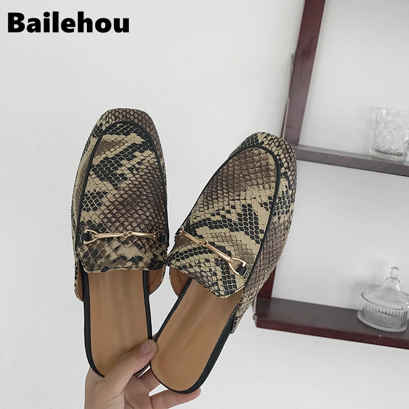 Bailehou/Коллекция 2019 года фирменный дизайн женские шлепанцы без шнуровки на плоской
