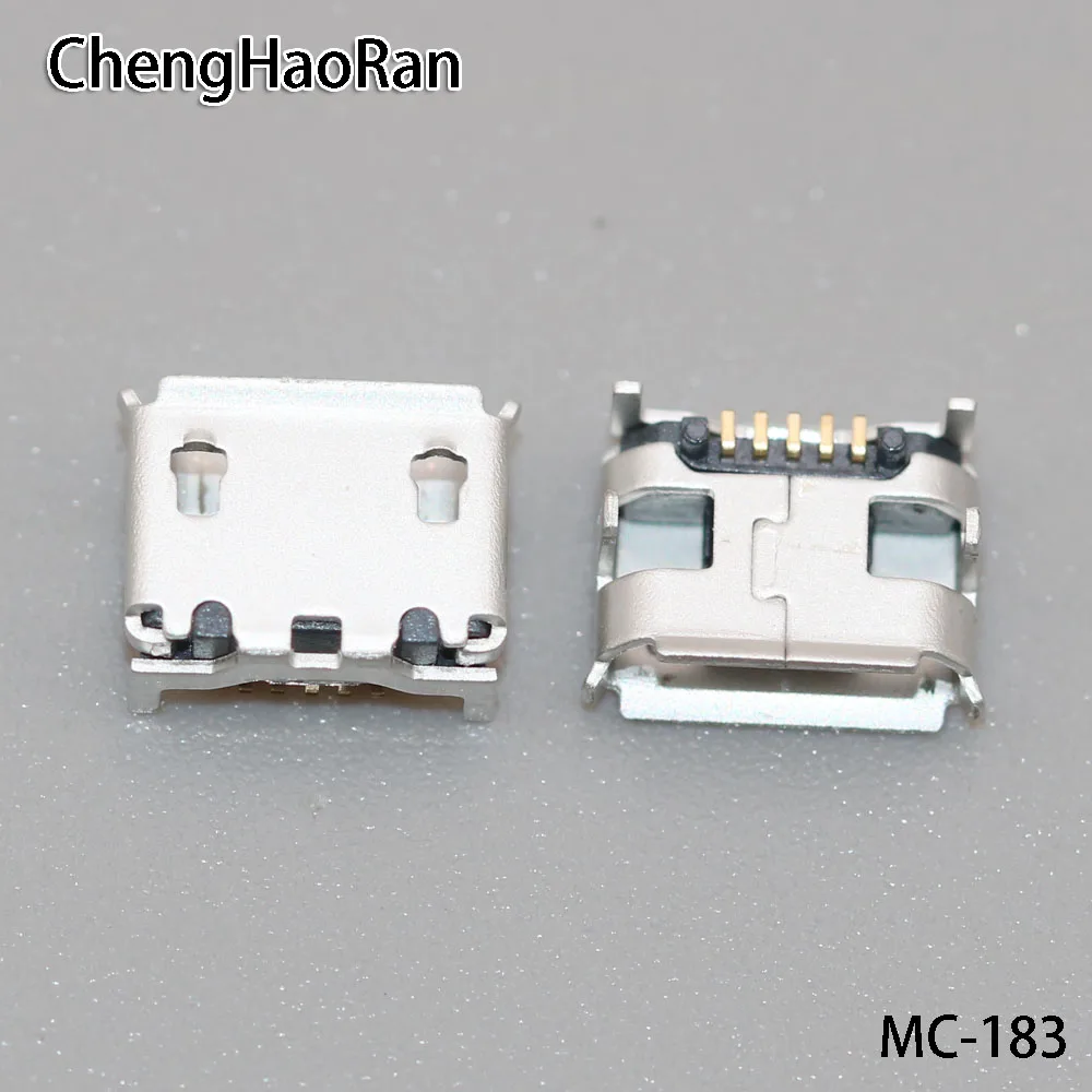 ChengHaoRan 100 шт. зарядный порт Micro USB разъем 5P 5pin мини штекер большой Ox horn | Мобильные