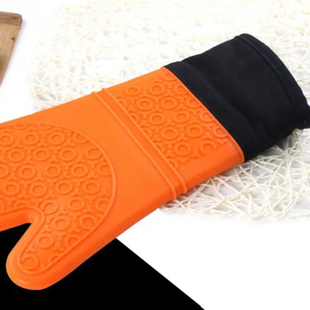 Thickened High Temperature Insulated Silicone Gloves Anti-scalding Microwave Oven Dedicated Baking Gloves