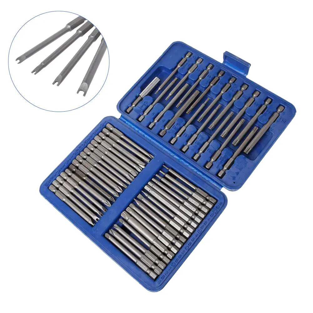 50 шт. Профессиональный с коробкой Torx Star Hex ремонтный домашний Ручной Инструмент шлицевая аппаратная удлиненная Отвертка Набор бит