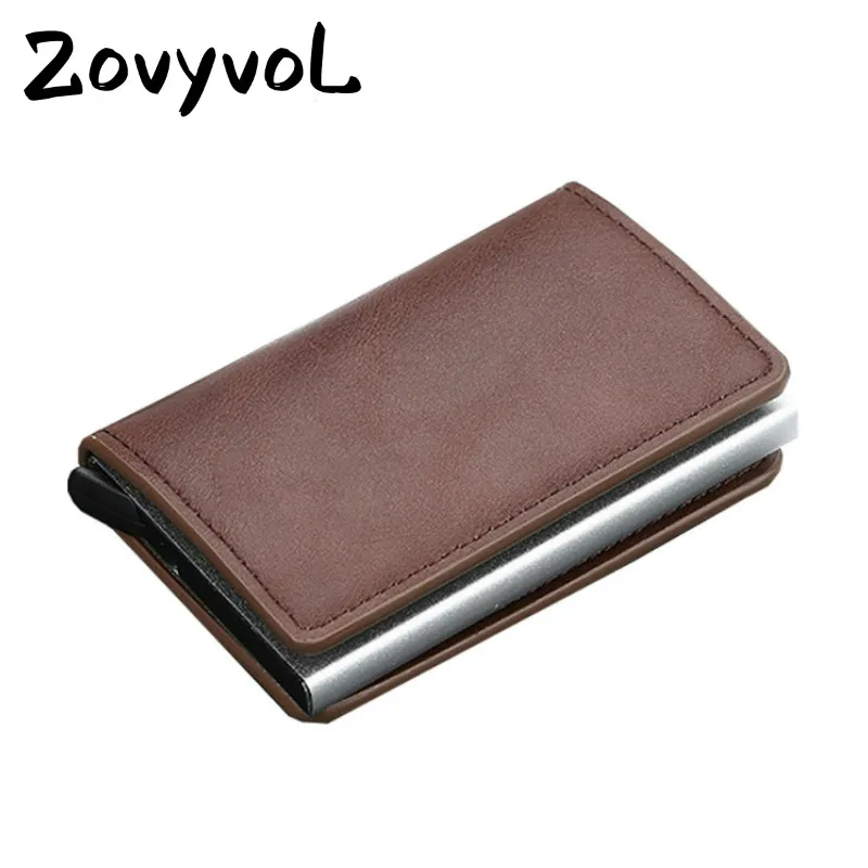 

ZOVYVOL Pop-Up Slim ID Card Case Vintage New Mini ID Card Holder Anti-theft RFID Security Credit Card Holder Aluminum Box Sale