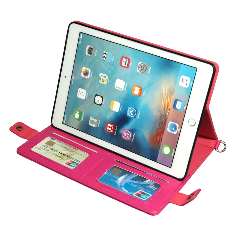Чехол для iPad 9,7 чехлы с держателем для карандашей бумажник чехол для карт для iPad Air 1 2 для iPad Pro 9,7 многофункциональные сумки