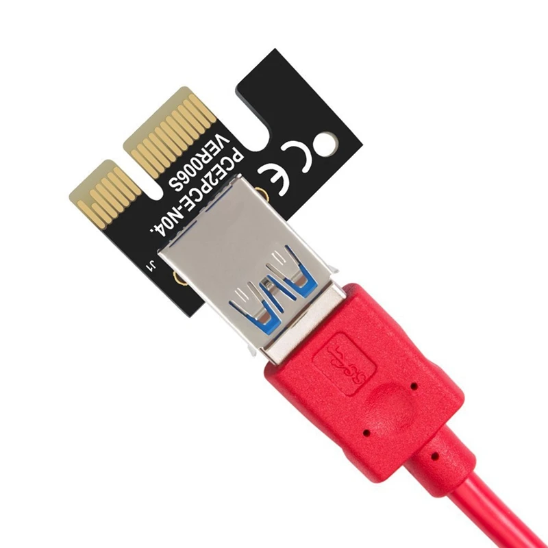 VER009S 0,6 M USB 3,0 кабель Профессиональный PCI-E Express PCI-E 1X до 16X 6PIN адаптер для карт+ SATA шнур питания для GPU Mining power ed