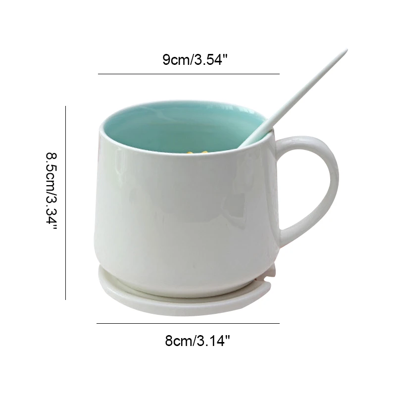Бытовая Керамическая кружка молочные чашки офисные кофейные чашки пара чашка для воды креативный подарок другу к дню рождения милый мультфильм