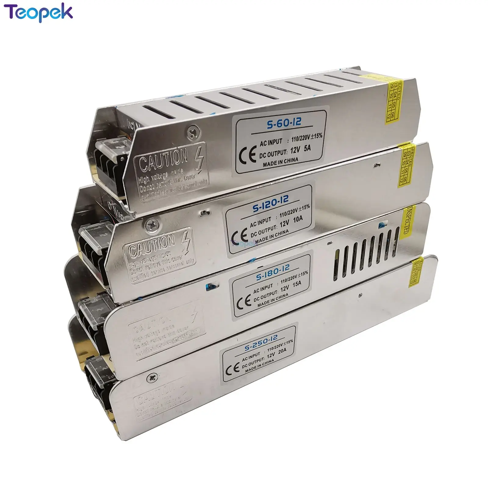 Длинная форма тонкий переключатель светодиодный Питание DC12V 24V 3A 5A 8.5A 10A 12.5A 20A 30A для Светодиодные ленты светильник трансформатор AC180-230V
