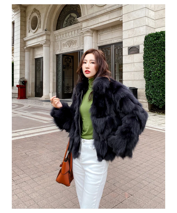 2021 New Autumn And Winter Fur Coat Women's High-Quality Fox Fur Coat Plus Size Thick Warm Short Coat Women Parkas