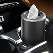 Многофункциональный тканевый ящик для салона автомобиля, домашняя круглая черная трубка, сменный пластик 155x70 мм, автомобильные аксессуары для хранения