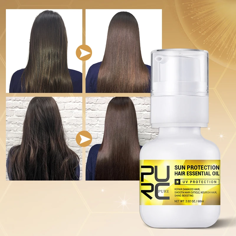 Olio per capelli PURC per danni lisciante lisciante trattamento del cuoio  capelluto lucido prodotti per la cura dei capelli per donna uomo 60ml