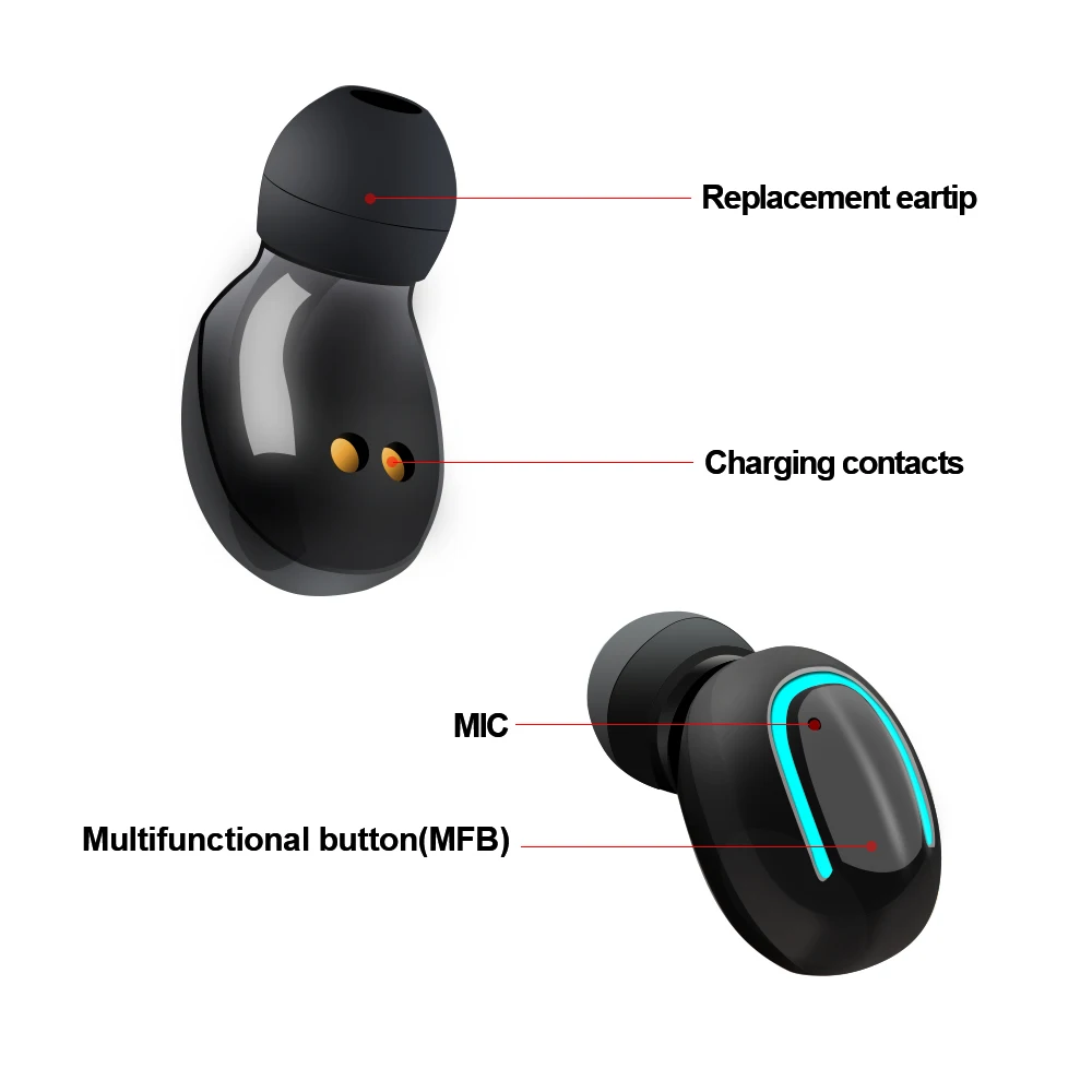 Q32 TWS Bluetooth 5 0 Wireless headphones Mini Waterproof Sports earphone for iPhone Xiaomi iOS Earbuds draadloze oordopjes