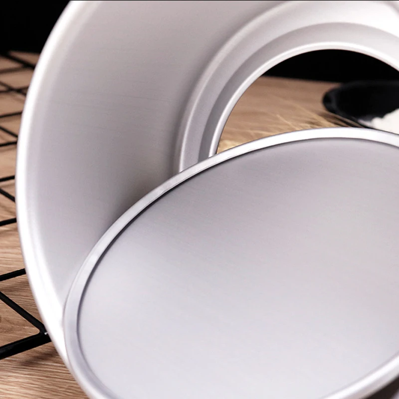 3 Tiered Round Cake Mold Set Aluminum Alloy Cake Pan Set Non Stick Baking Pans 4/6/8 inch Cakes Mould Removable Bottom