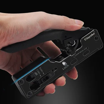 

RJ45 Network Crimper Tool For Cat7 Cat6 Cat5 STP 8P8C Multifunction Crimp Metal Clip Stripper