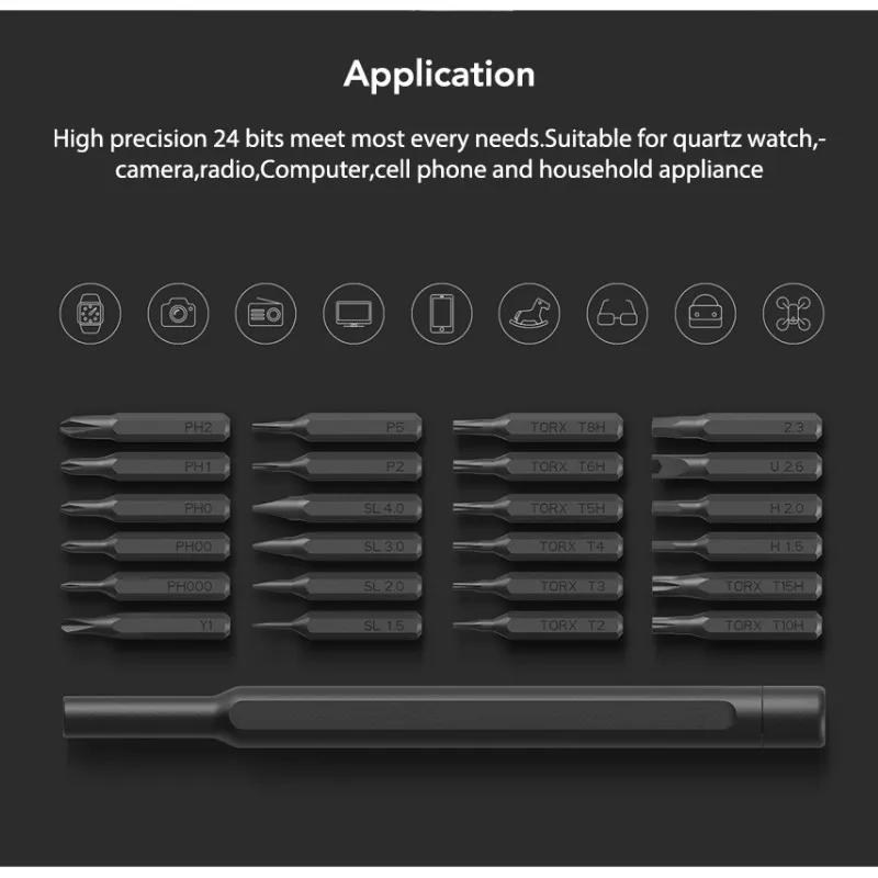 Xiaomi Mijia Wiha отвертка 24 в 1 прецизионный комплект 60HRC магнитные биты Xiaomi Home Kit Инструменты для ремонта
